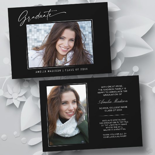 Moderne Kalligrafie-Grafik-Script-Abschluss 2 Foto Ankündigung