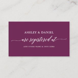 Moderne Kalligrafie-Heiratskanzlei Begleitkarte