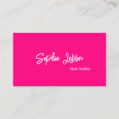 Moderne Kalligrafie Hellrosa Visitenkarte (Vorderseite)