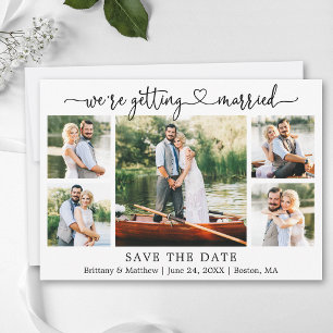 Moderne Kalligrafie Herz Heirat 5 Foto Save The Date