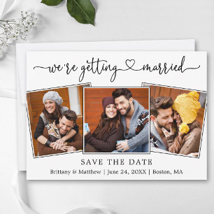 Moderne Kalligrafie Herz Heiraten 3 Foto Save The Date