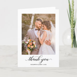 Moderne Kalligrafie Hochzeit 2 Foto Danke Karte