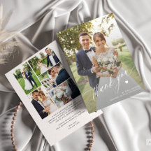 Moderne Kalligrafie-Hochzeit 6-Foto-Collage
