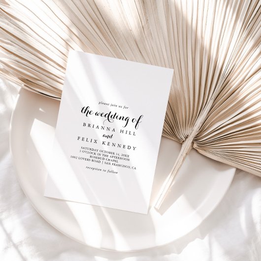 Moderne Kalligrafie - Hochzeit von Einladung