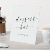 Moderne Kalligrafie Hochzeitdessert-Bar Sockelschild (In SItu)