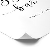 Moderne Kalligrafie Hochzeitpizza Bar Sign Poster (Ecke)