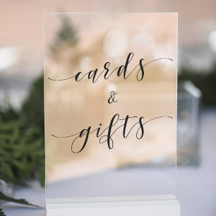 Moderne Kalligrafie-Hochzeitskarten und -Geschenke Acrylschild