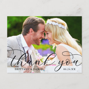 Moderne Kalligrafie Hochzeitskuppel Foto Vielen Da Postkarte