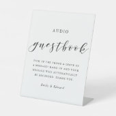 Moderne Kalligrafie Hochzeittelefon Gästebuch Sockelschild (Vorderseite)