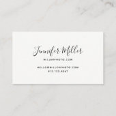 Moderne Kalligrafie Hot Pink Wasserfarbe | Unterne Visitenkarte (Rückseite)