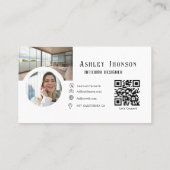 Moderne Kalligrafie Innendesigner Visitenkarte (Rückseite)