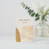 Moderne Kalligrafie-Kette Earring Gold Business Visitenkarte (Stehend Vorderseite)