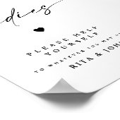 Moderne Kalligrafie Ladys Badezimmer Hochzeitszeic Poster (Ecke)