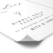 Moderne Kalligrafie Ladys Badezimmer Hochzeitszeic Poster (Ecke)