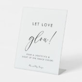 Moderne Kalligrafie Lasse Liebe glühen Hochzeitssi Sockelschild (Vorderseite)