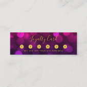 Moderne Kalligrafie Magenta Blue Bokeh Lights Treuekarte (Vorderseite)