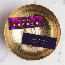 Moderne Kalligrafie Magenta Blue Bokeh Lights Treuekarte