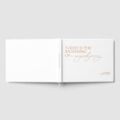 Moderne Kalligrafie Minimalistische White Wedding Gästebuch (Voll)