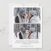 Moderne Kalligrafie mit 3 Fotos Weihnachten (Rückseite)