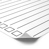 Moderne Kalligrafie mit Karo-Boxen Poster (Ecke)