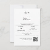 Moderne Kalligrafie-Monogramm | Foto-Hochzeit Save The Date (Rückseite)