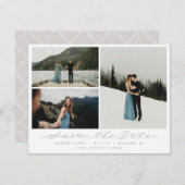 Moderne Kalligrafie - Multi-Foto Save the Date (Vorne/Hinten)