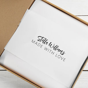 Moderne Kalligrafie Name mit Liebe gemacht Gummistempel