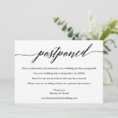 Moderne Kalligrafie - Neue Hochzeitdatum-Karte auf Save The Date (Stehend Vorderseite)