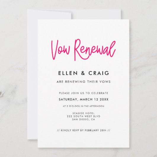 Moderne Kalligrafie - Neueröffnung Einladung (Vorderseite)