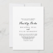 Moderne Kalligrafie Nuestra Boda Wedding Einladung (Vorderseite)