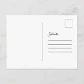 Moderne Kalligrafie nur verheiratet Hochzeitssembl Postkarte (Rückseite)