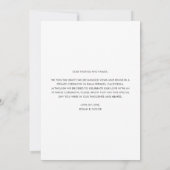 Moderne Kalligrafie nur verheiratetes Foto Ankündigung (Rückseite)