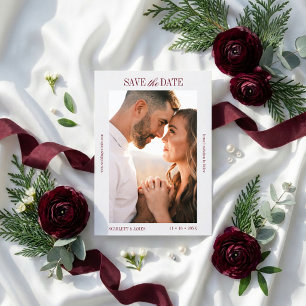 Moderne Kalligrafie Personalisiertes Foto-Hochzeit Save The Date