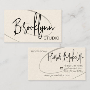 Moderne Kalligrafie Professionelles Haarstudio Twi Visitenkarte