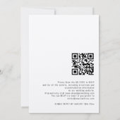 Moderne Kalligrafie QR-Code Hochzeit Einladung (Rückseite)