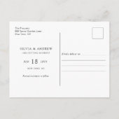 Moderne Kalligrafie Save the Date Foto Postkarte (Rückseite)