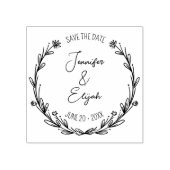 Moderne Kalligrafie Save the Date Hochzeit Gummistempel (Prägung)
