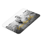 Moderne Kalligrafie Save the Date Hochzeitsszittel Magnet (Linke Seite)