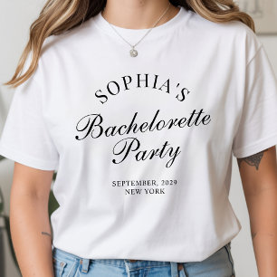 Moderne Kalligrafie-Schrift für Junggesellinnenabs T-Shirt