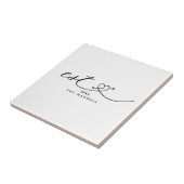 Moderne Kalligrafie-Schrift personalisiert Fliese (Seite)