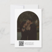 Moderne Kalligrafie-Schrift-QR-Code-Hochzeit Save The Date (Rückseite)