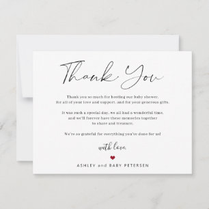 Moderne Kalligrafie-Script Baby Shower Danke
