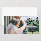 Moderne Kalligrafie Script Danke Hochzeit (Vorne/Hinten)