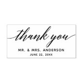 Moderne Kalligrafie Script Danke Hochzeit Gummistempel (Prägung)