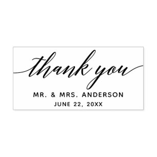 Moderne Kalligrafie Script Danke Hochzeit Permastempel