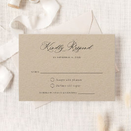 Moderne Kalligrafie Script Elegant Kraft Paper UAW Einladung
