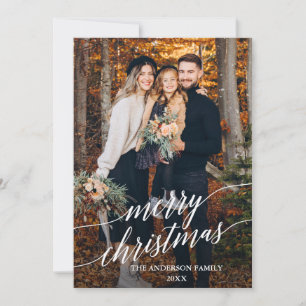 Moderne Kalligrafie Script Frohe Weihnachtszeit Fo Feiertagskarte