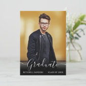 Moderne Kalligrafie Script Grad Foto Ankündigung (Stehend Vorderseite)