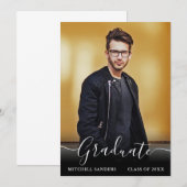 Moderne Kalligrafie Script Grad Foto Ankündigung (Vorne/Hinten)