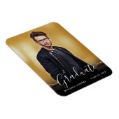 Moderne Kalligrafie Script Grad Foto Ankündigung Magnet (Rechte Seite)